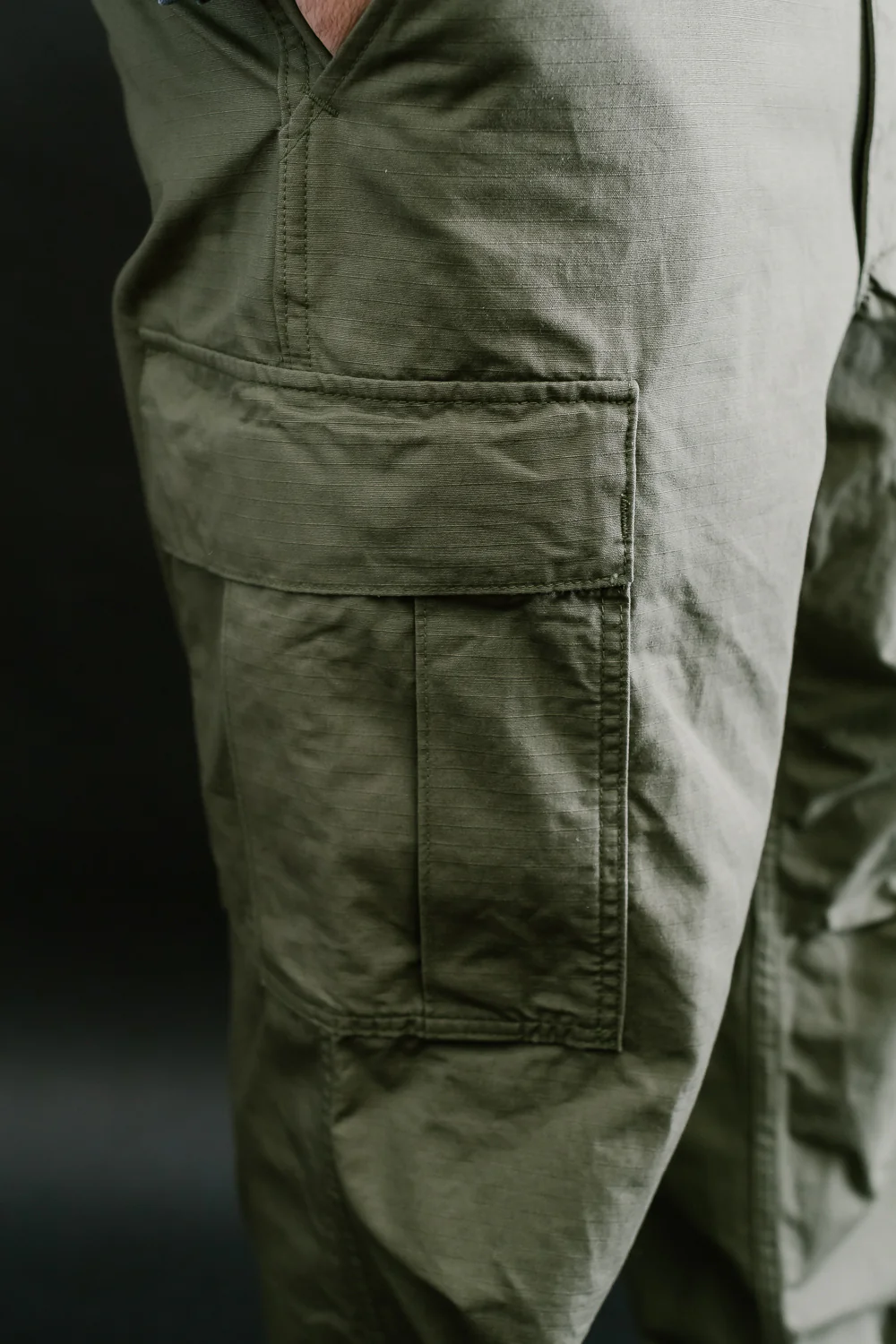 03-V5260RIP-76 - 6-Pocket Cargo Trousers - Vintage Fit - Olive - Image 19