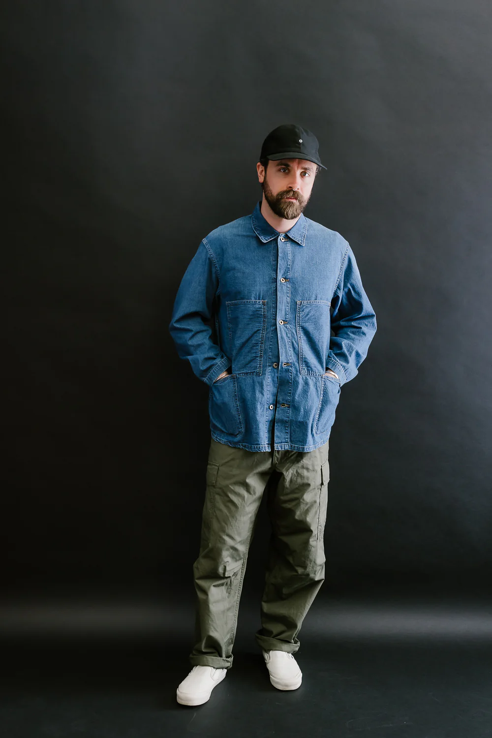 03-V5260RIP-76 - 6-Pocket Cargo Trousers - Vintage Fit - Olive - Image 8