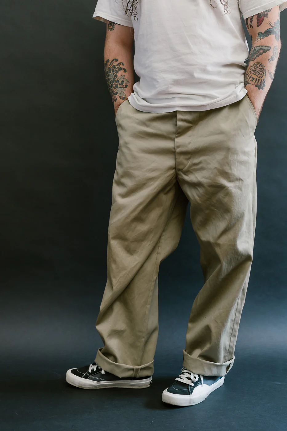03-V5361-40 - Army Trouser Vintage Fit - Khaki - Image 16