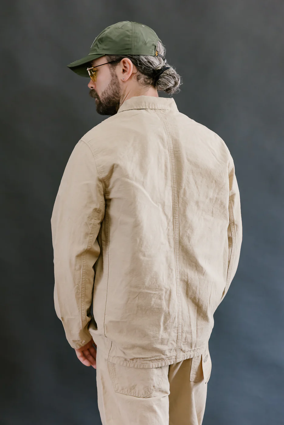 03500-8BE - 8oz "Beige Betacham" Selvedge Chambray Jacket - Coverall - Image 12