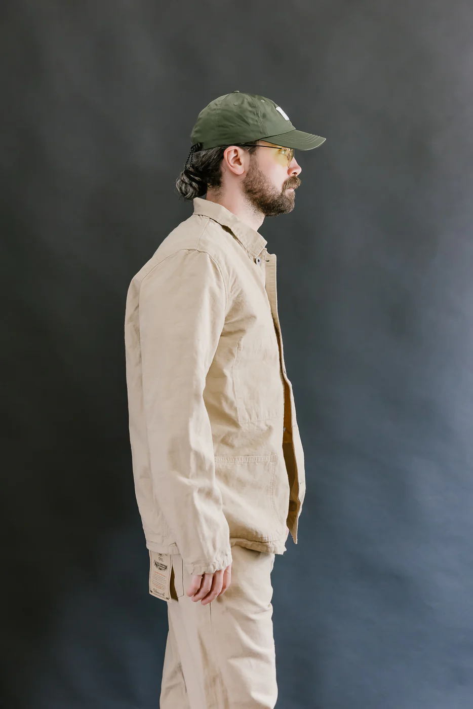 03500-8BE - 8oz "Beige Betacham" Selvedge Chambray Jacket - Coverall - Image 14