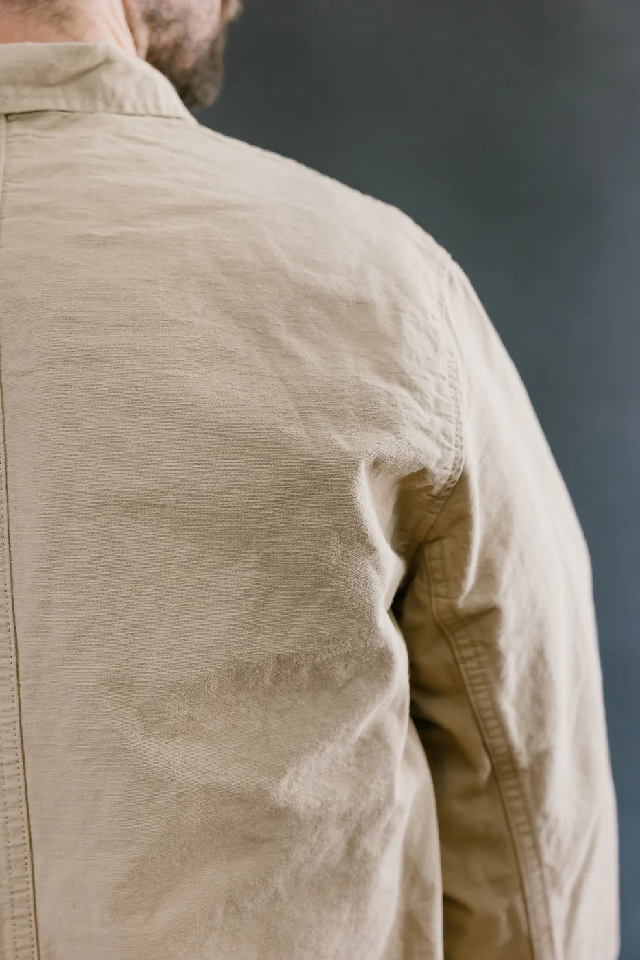 03500-8BE - 8oz "Beige Betacham" Selvedge Chambray Jacket - Coverall - Image 19