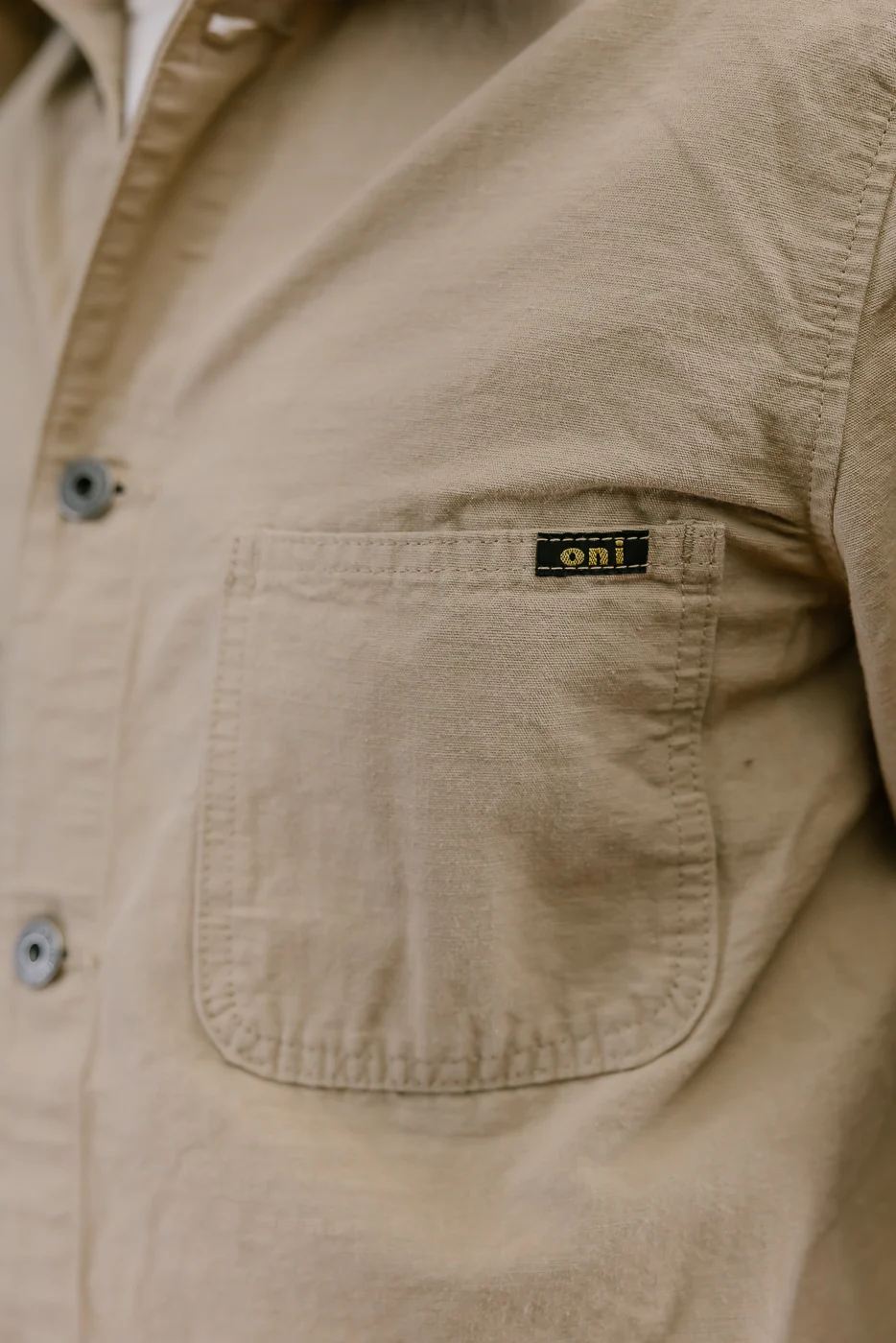 03500-8BE - 8oz "Beige Betacham" Selvedge Chambray Jacket - Coverall - Image 21