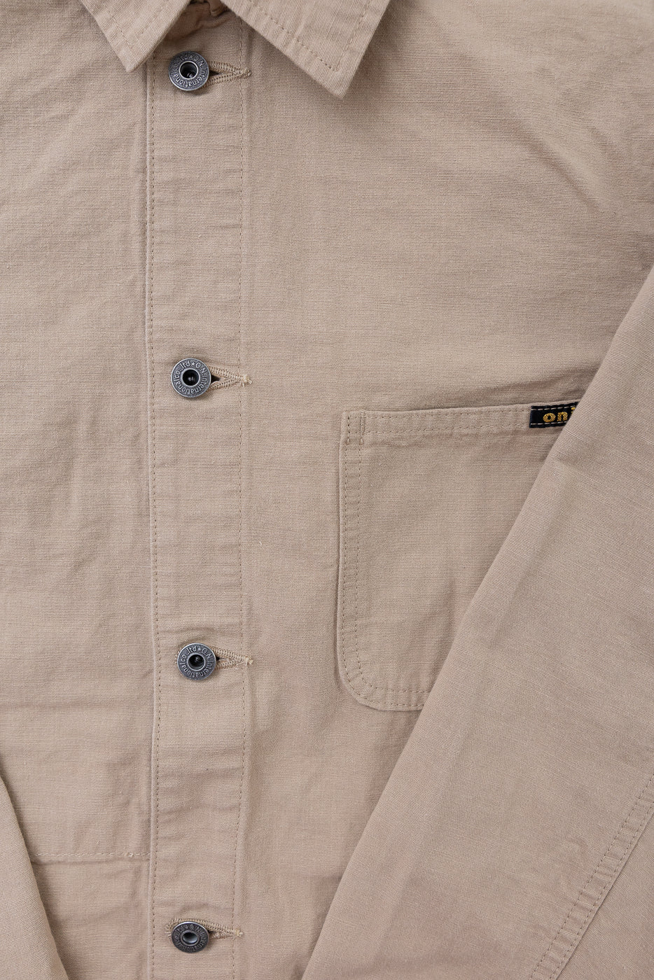 03500-8BE - 8oz "Beige Betacham" Selvedge Chambray Jacket - Coverall - Image 3