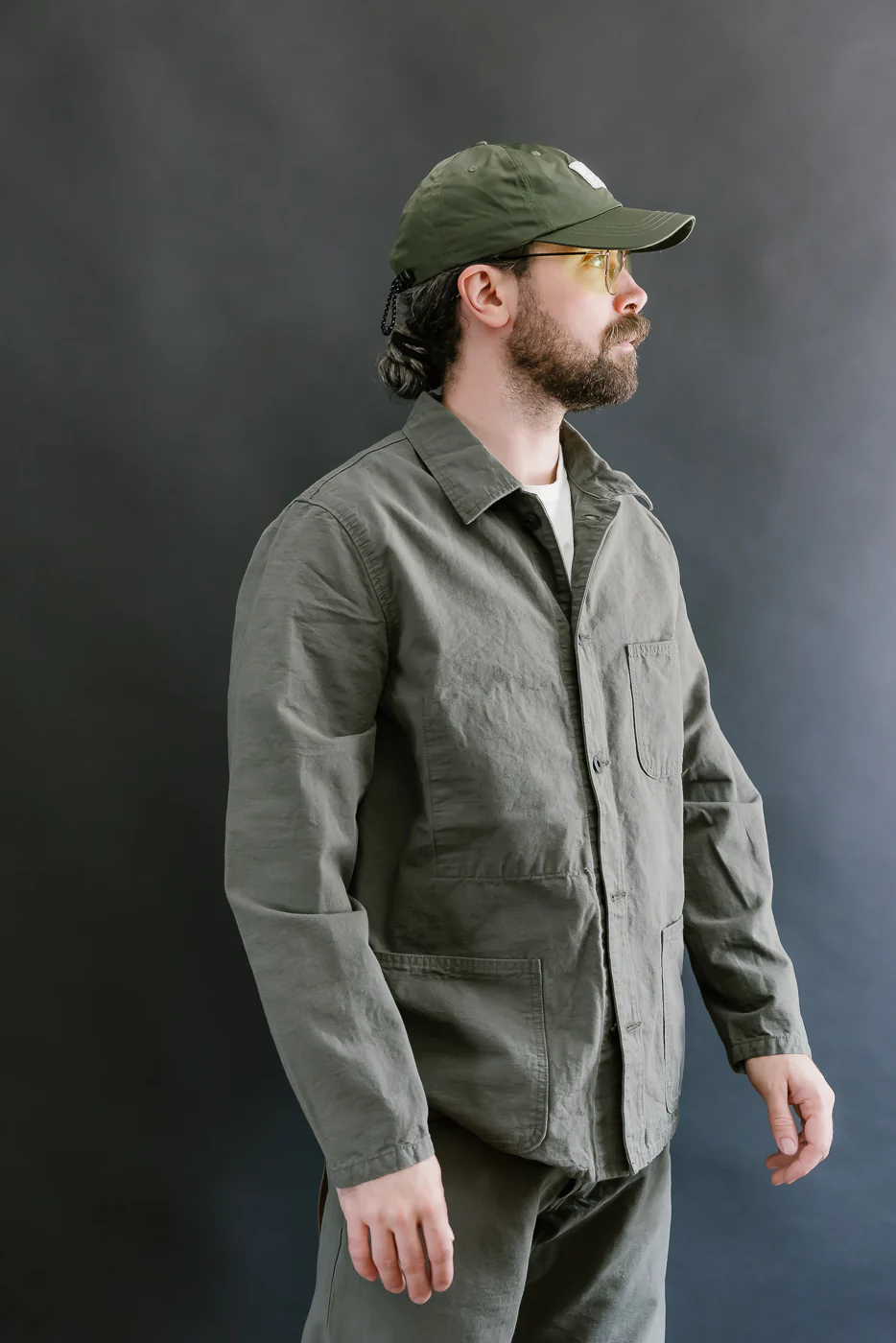 03500-8GG - 8oz "Green Betacham" Selvedge Chambray Jacket - Coverall - Image 10