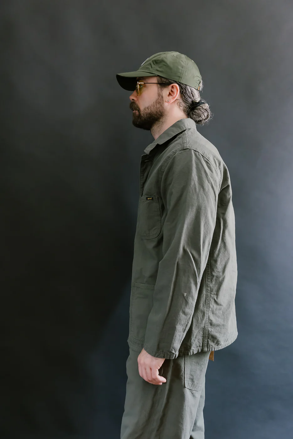 03500-8GG - 8oz "Green Betacham" Selvedge Chambray Jacket - Coverall - Image 13