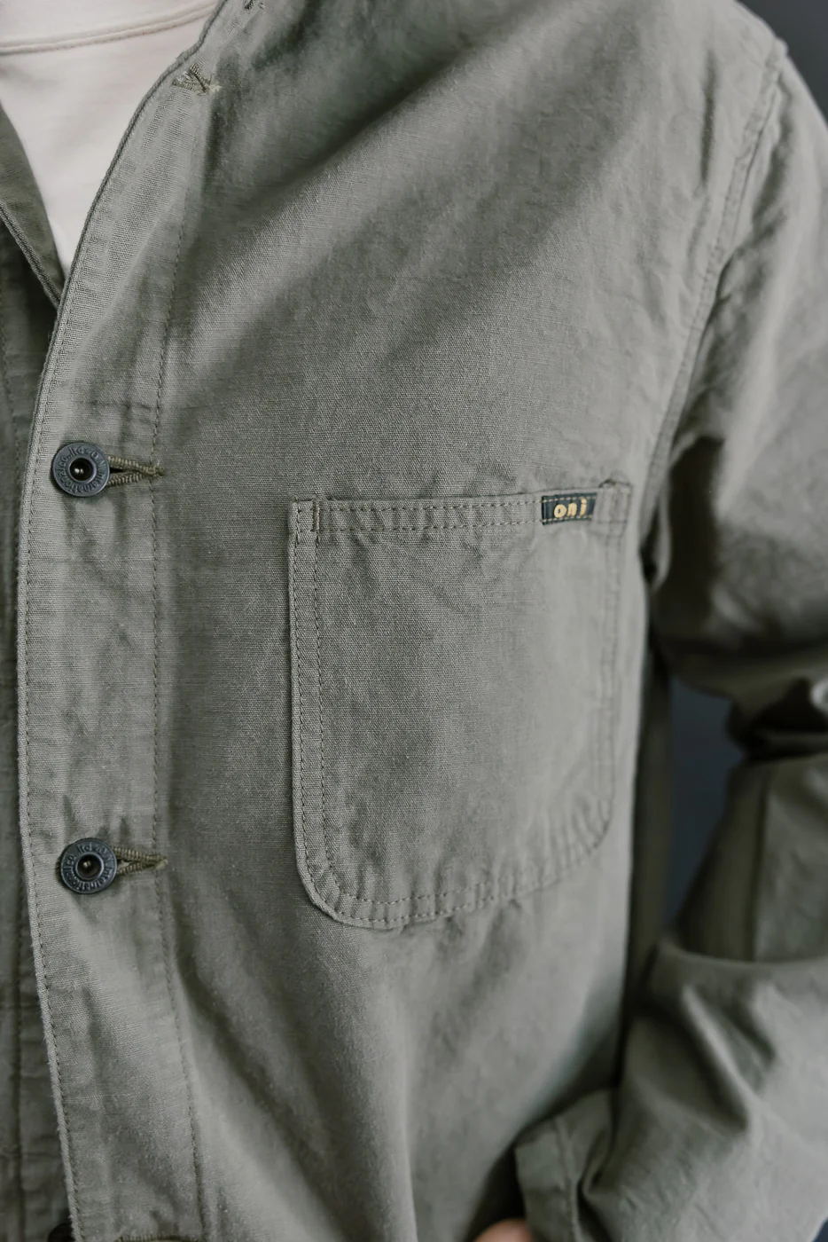 03500-8GG - 8oz "Green Betacham" Selvedge Chambray Jacket - Coverall - Image 15