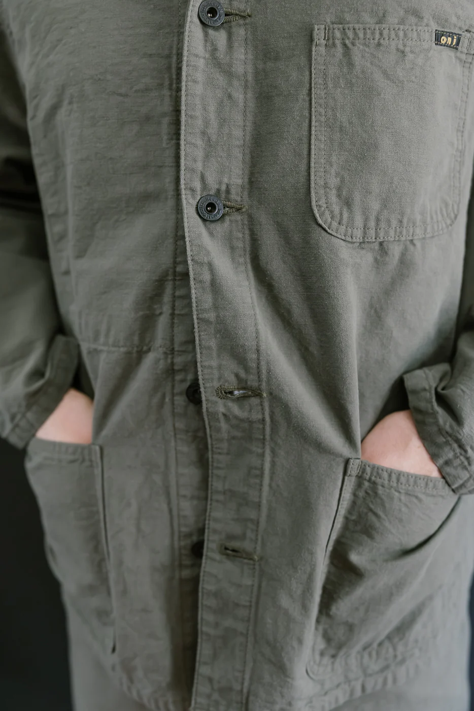 03500-8GG - 8oz "Green Betacham" Selvedge Chambray Jacket - Coverall - Image 17