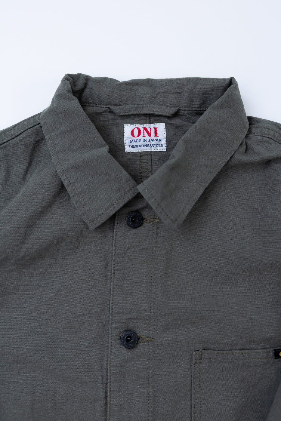 03500-8GG - 8oz "Green Betacham" Selvedge Chambray Jacket - Coverall - Image 2