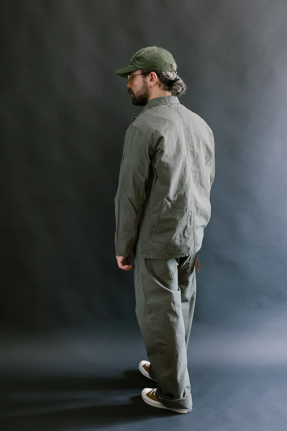 03500-8GG - 8oz "Green Betacham" Selvedge Chambray Jacket - Coverall - Image 8