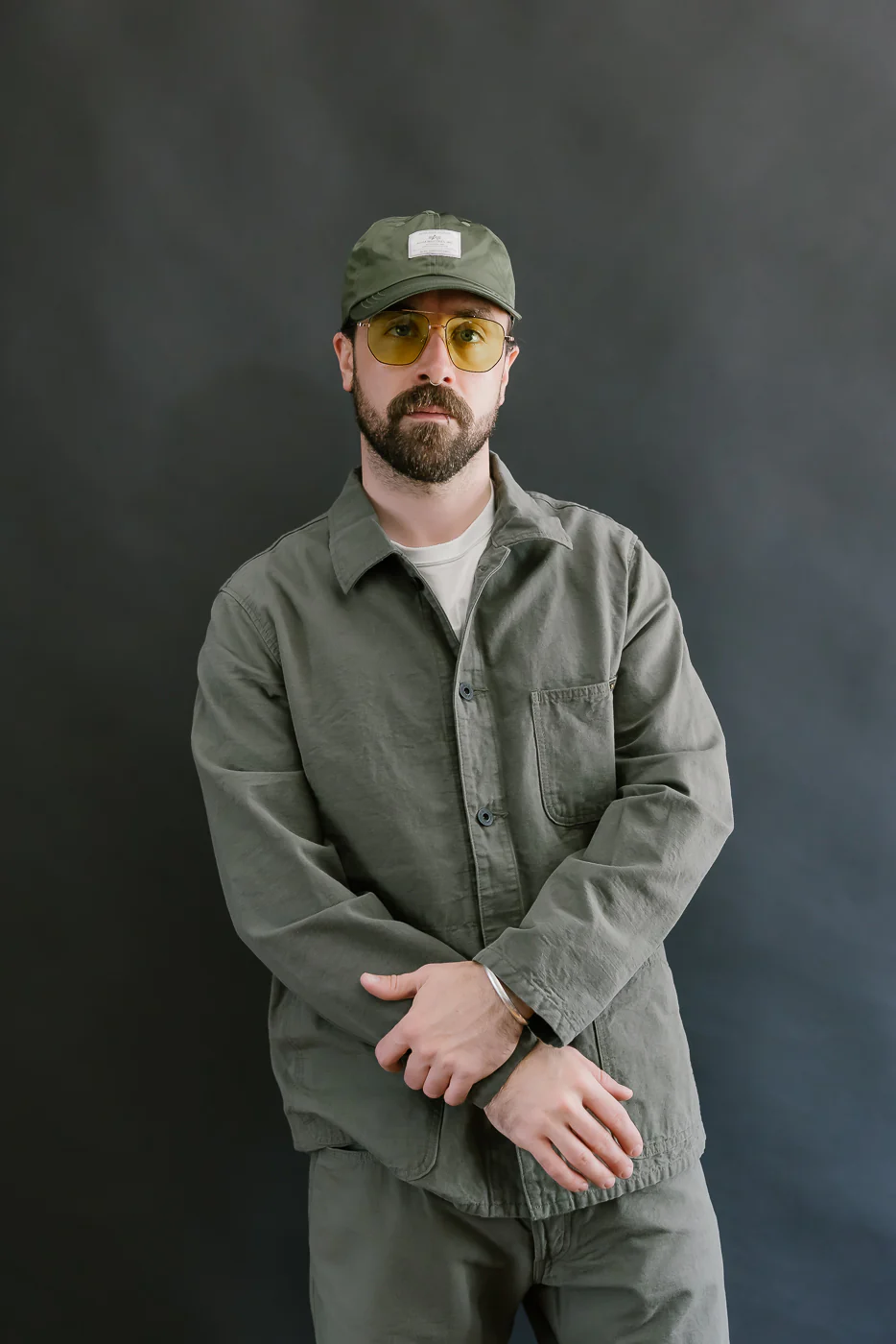 03500-8GG - 8oz "Green Betacham" Selvedge Chambray Jacket - Coverall - Image 9