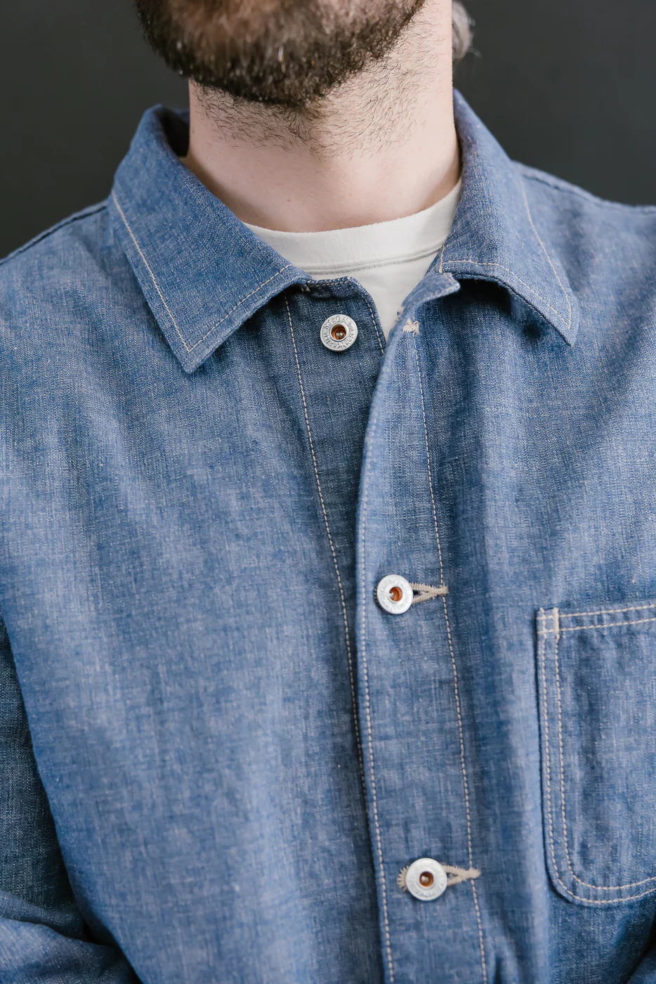 03500-HCSVG - 8oz "Selvedge Chambray" Denim Jacket - Coverall - Image 15