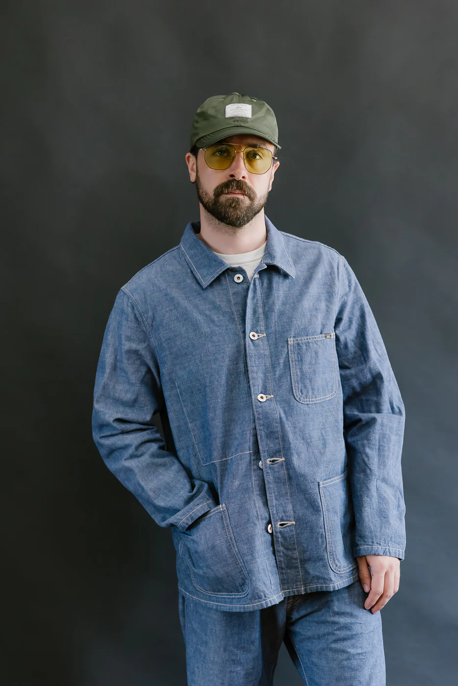 03500-HCSVG - 8oz "Selvedge Chambray" Denim Jacket - Coverall - Image 9
