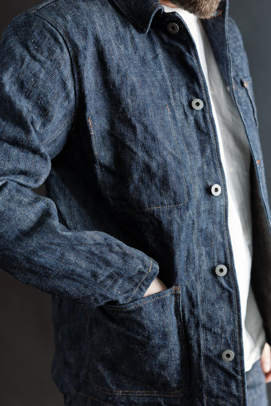 03502-鬼KASE - 16oz "Kase Denim" Selvedge Jacket - Coverall - Image 16