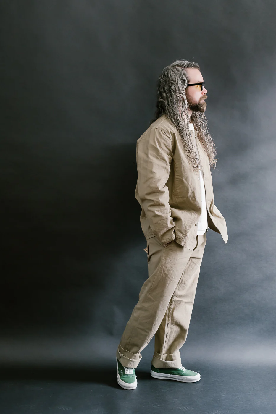 03501-SVC-KHB - 9.5oz Selvedge Chino Coverall - Khaki - Image 8