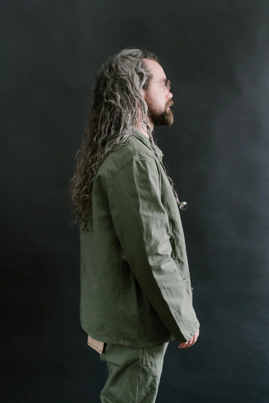 03501-SVC-LOL- 9.5oz Selvedge Chino Coverall - Light Olive - Image 12