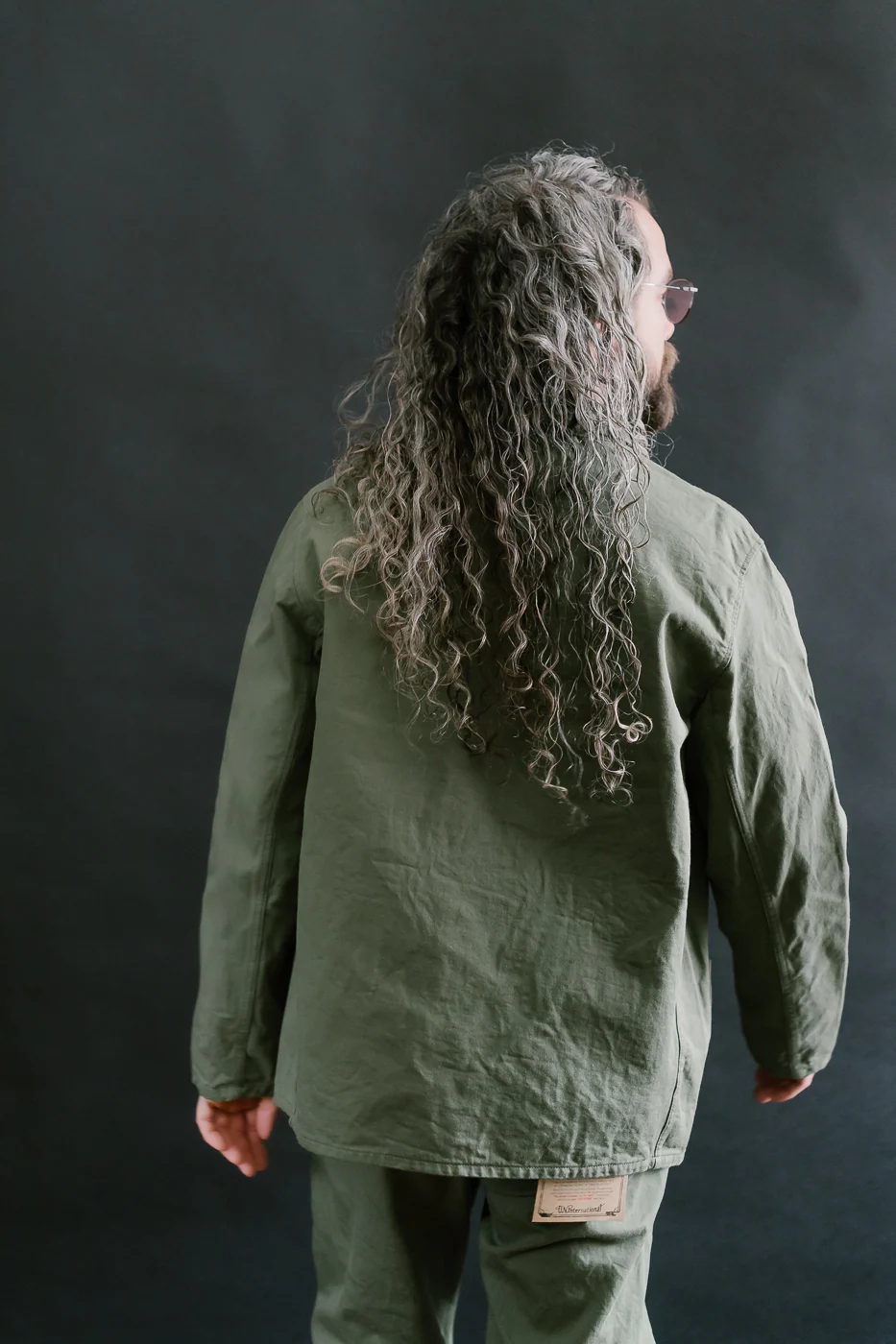 03501-SVC-LOL- 9.5oz Selvedge Chino Coverall - Light Olive - Image 13