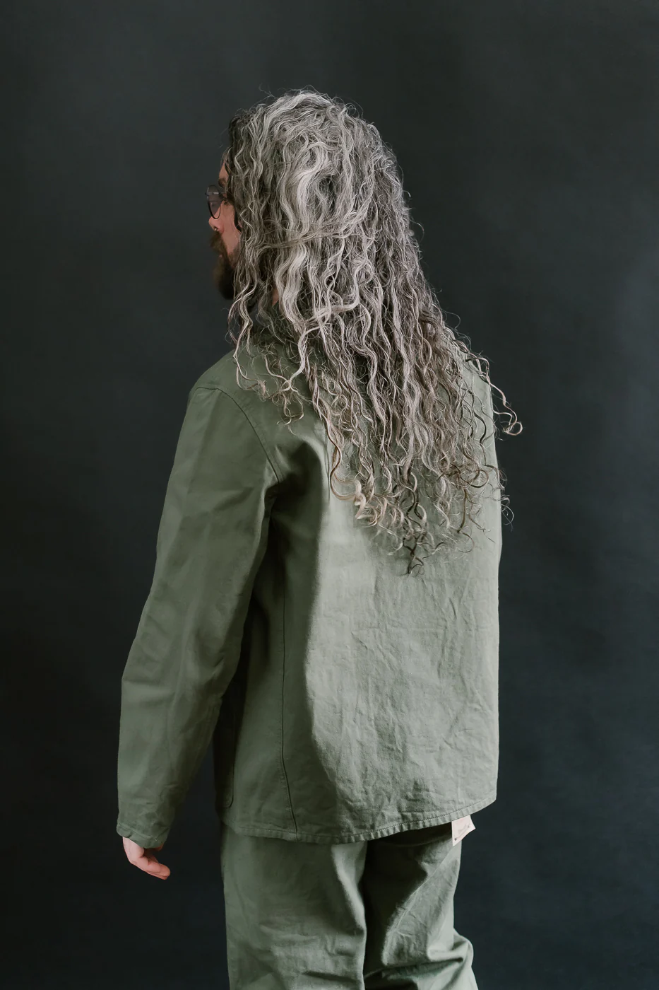 03501-SVC-LOL- 9.5oz Selvedge Chino Coverall - Light Olive - Image 14