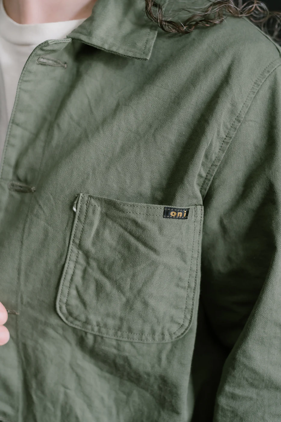 03501-SVC-LOL- 9.5oz Selvedge Chino Coverall - Light Olive - Image 21