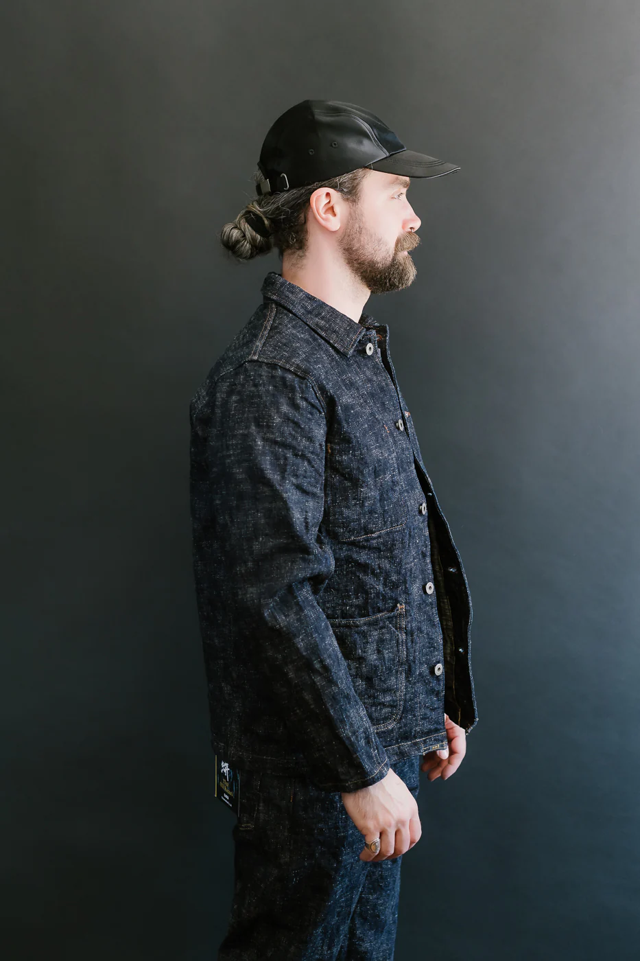 03502-KA - 17oz "Kasuri" Slub Selvedge - Coverall Jacket - Image 12