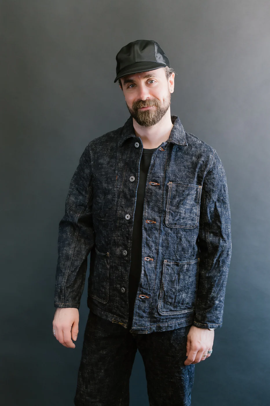 03502-KA - 17oz "Kasuri" Slub Selvedge - Coverall Jacket - Image 16