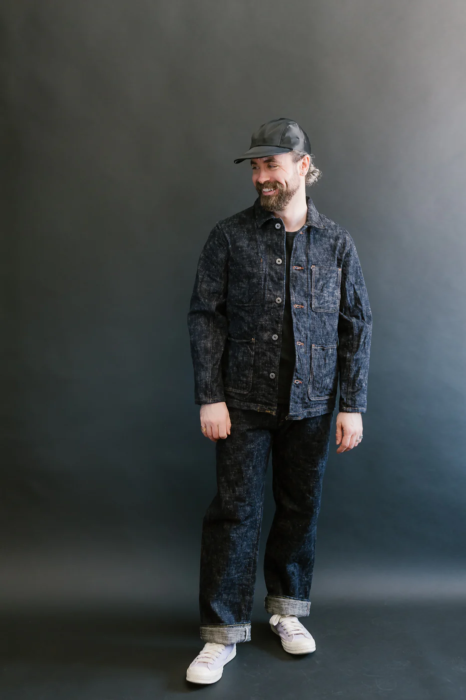 03502-KA - 17oz "Kasuri" Slub Selvedge - Coverall Jacket - Image 6