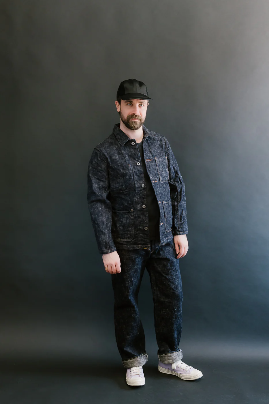 03502-KA - 17oz "Kasuri" Slub Selvedge - Coverall Jacket - Image 8