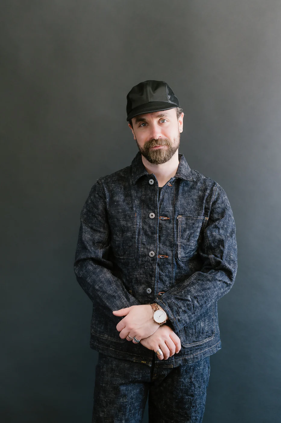 03502-KA - 17oz "Kasuri" Slub Selvedge - Coverall Jacket - Image 9