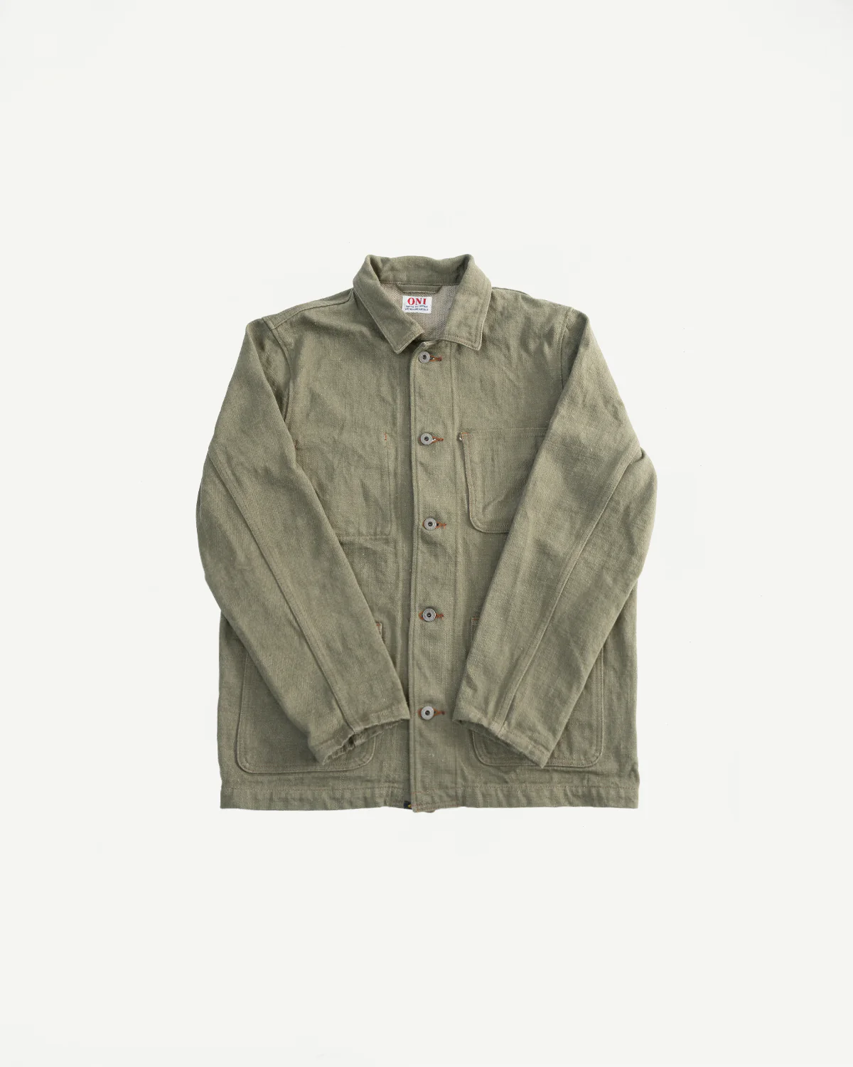 03502-OLD18 - 18oz "Olive Denim" Selvedge Jacket - Coverall