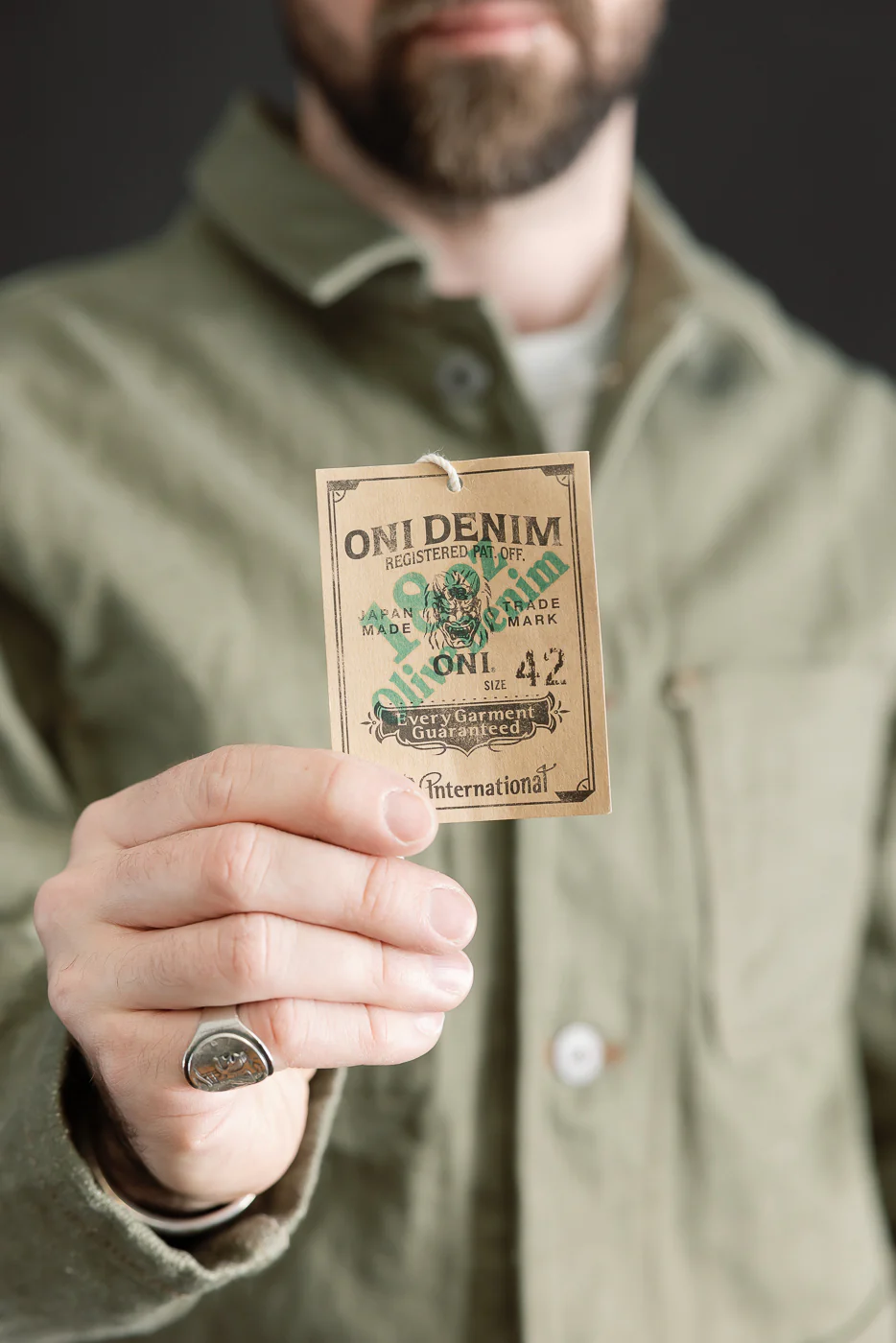 03502-OLD18 - 18oz "Olive Denim" Selvedge Jacket - Coverall - Image 15