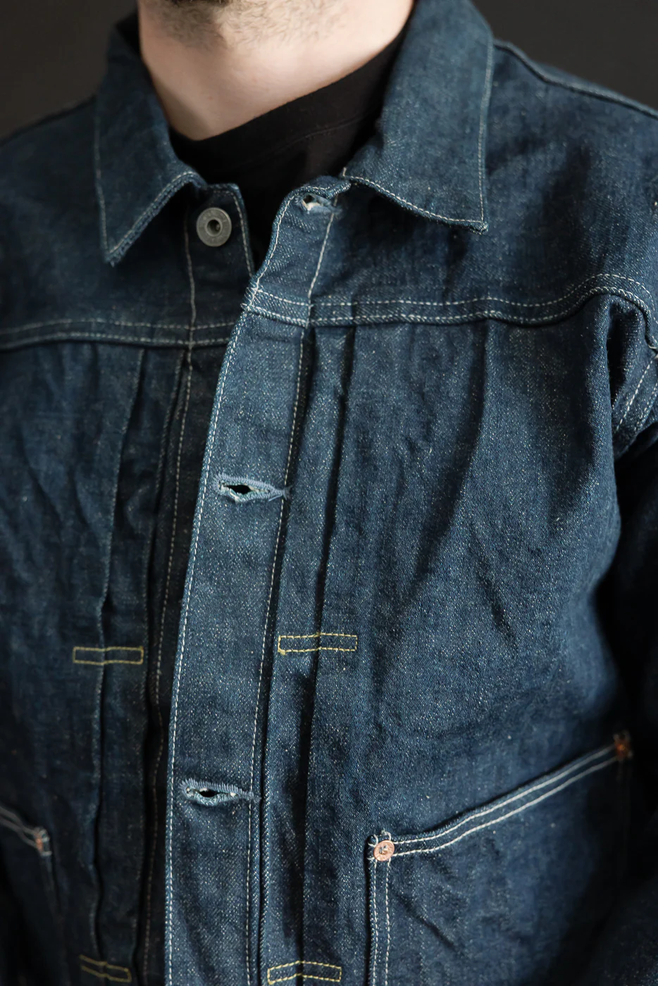 03517-ISHIKAWADAI - 15oz Selvedge Denim Jacket - Old Design - Image 15