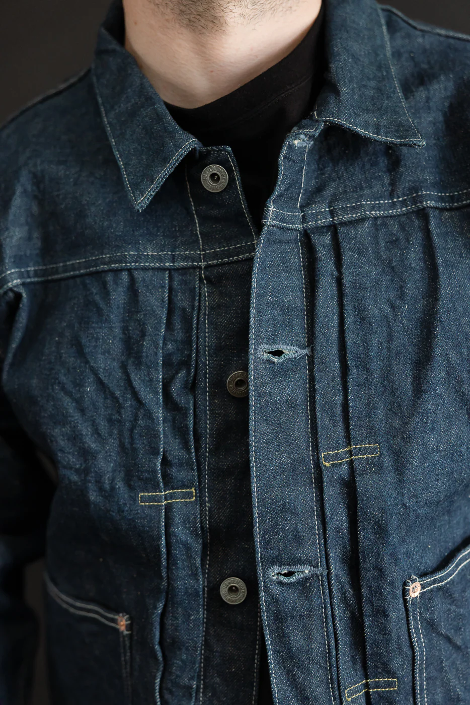 03517-ISHIKAWADAI - 15oz Selvedge Denim Jacket - Old Design - Image 16