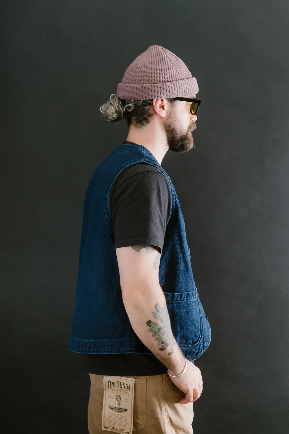 05100-3x3IDT - Twill Bio-Wash Vest - Indigo - Image 13