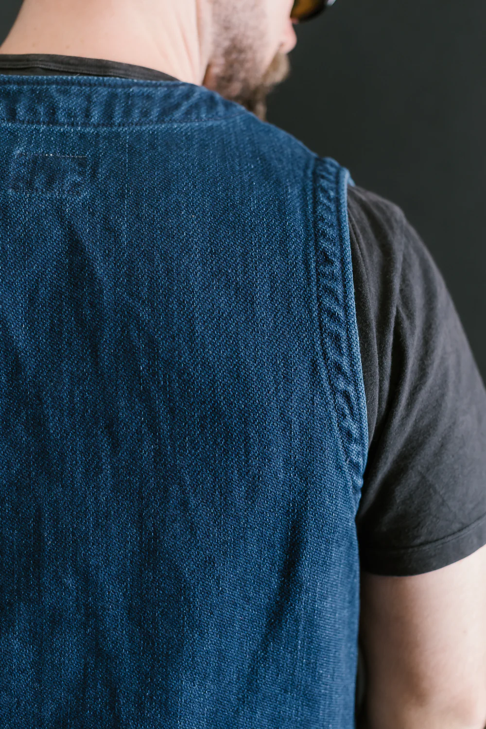 05100-3x3IDT - Twill Bio-Wash Vest - Indigo - Image 19