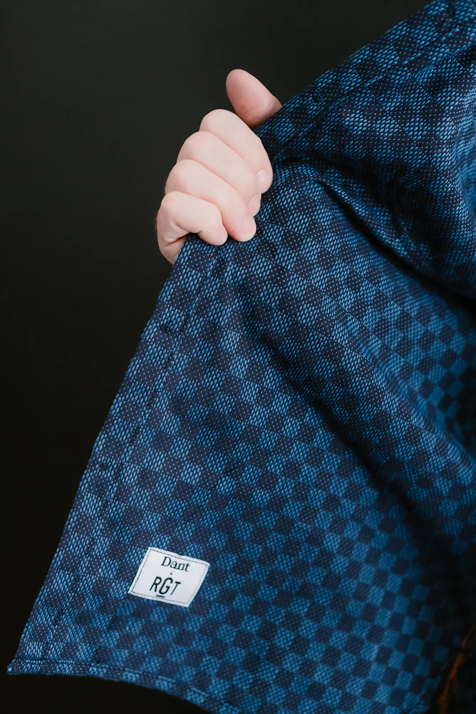 10oz - Dant x RGT - Sashiko Check Work Shirt - Indigo x Indigo - Image 18