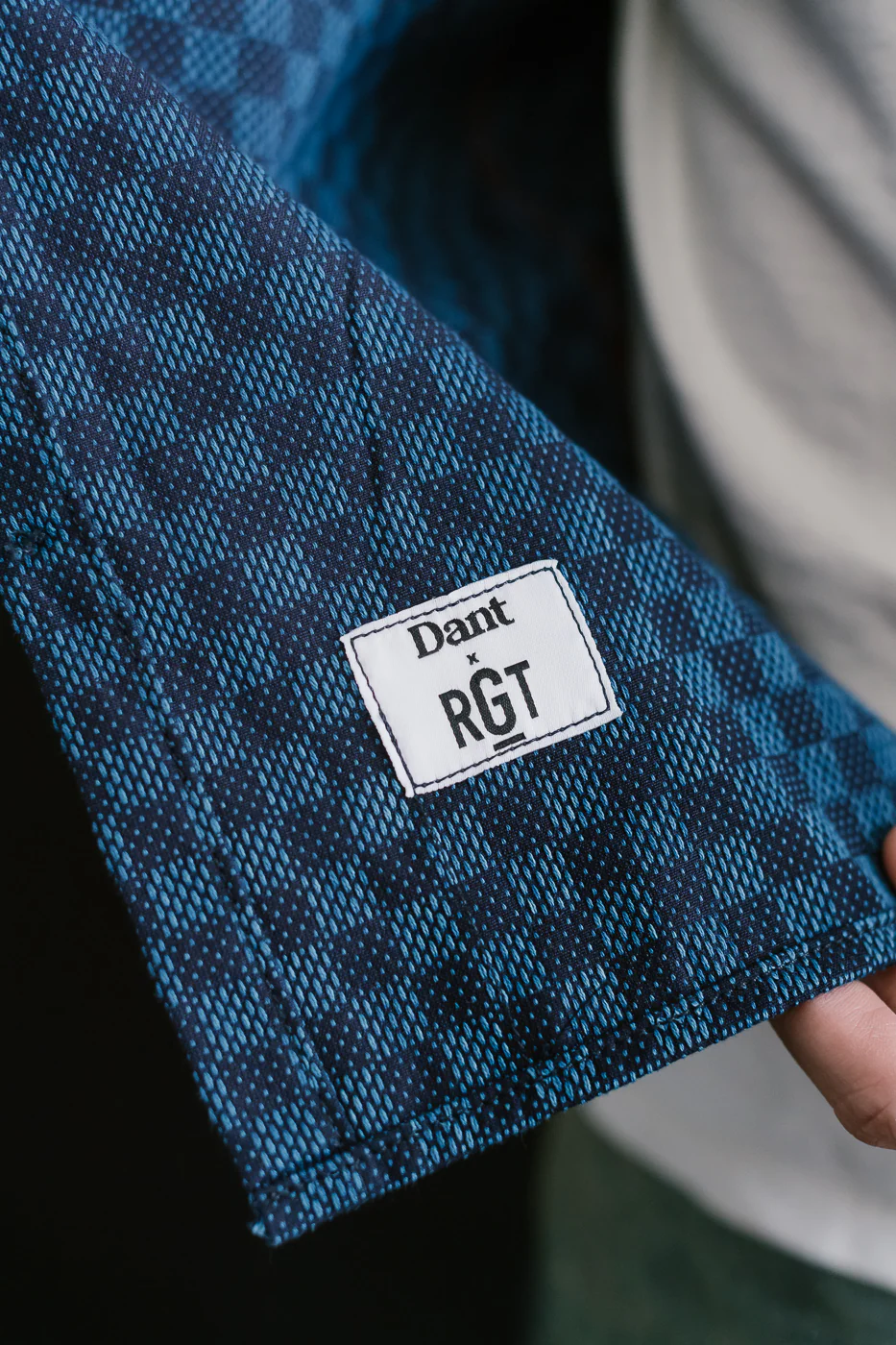 10oz - Dant x RGT - Sashiko Check Work Shirt - Indigo x Indigo - Image 19