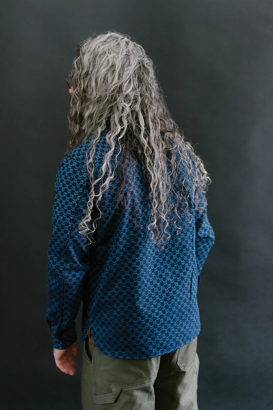 10oz - Dant x RGT - Sashiko Wavy Check Work Shirt - Indigo x Indigo - Image 13