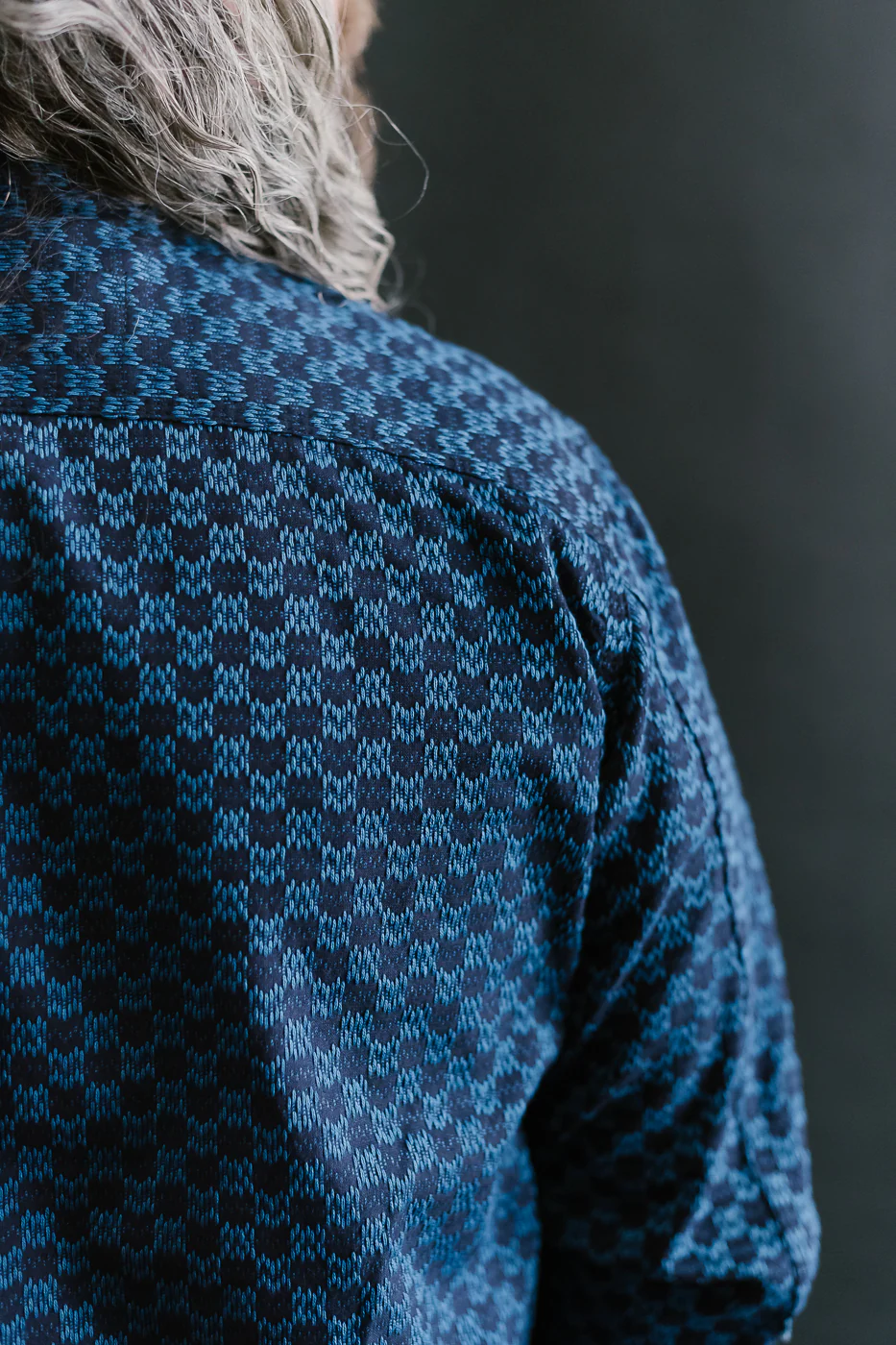 10oz - Dant x RGT - Sashiko Wavy Check Work Shirt - Indigo x Indigo - Image 16
