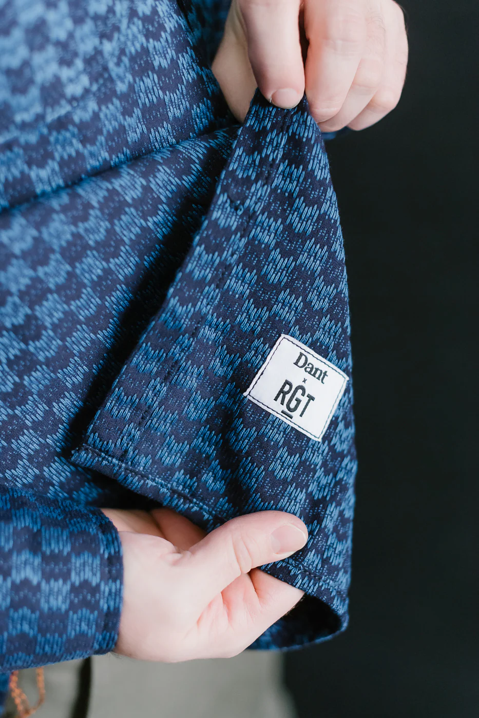 10oz - Dant x RGT - Sashiko Wavy Check Work Shirt - Indigo x Indigo - Image 21
