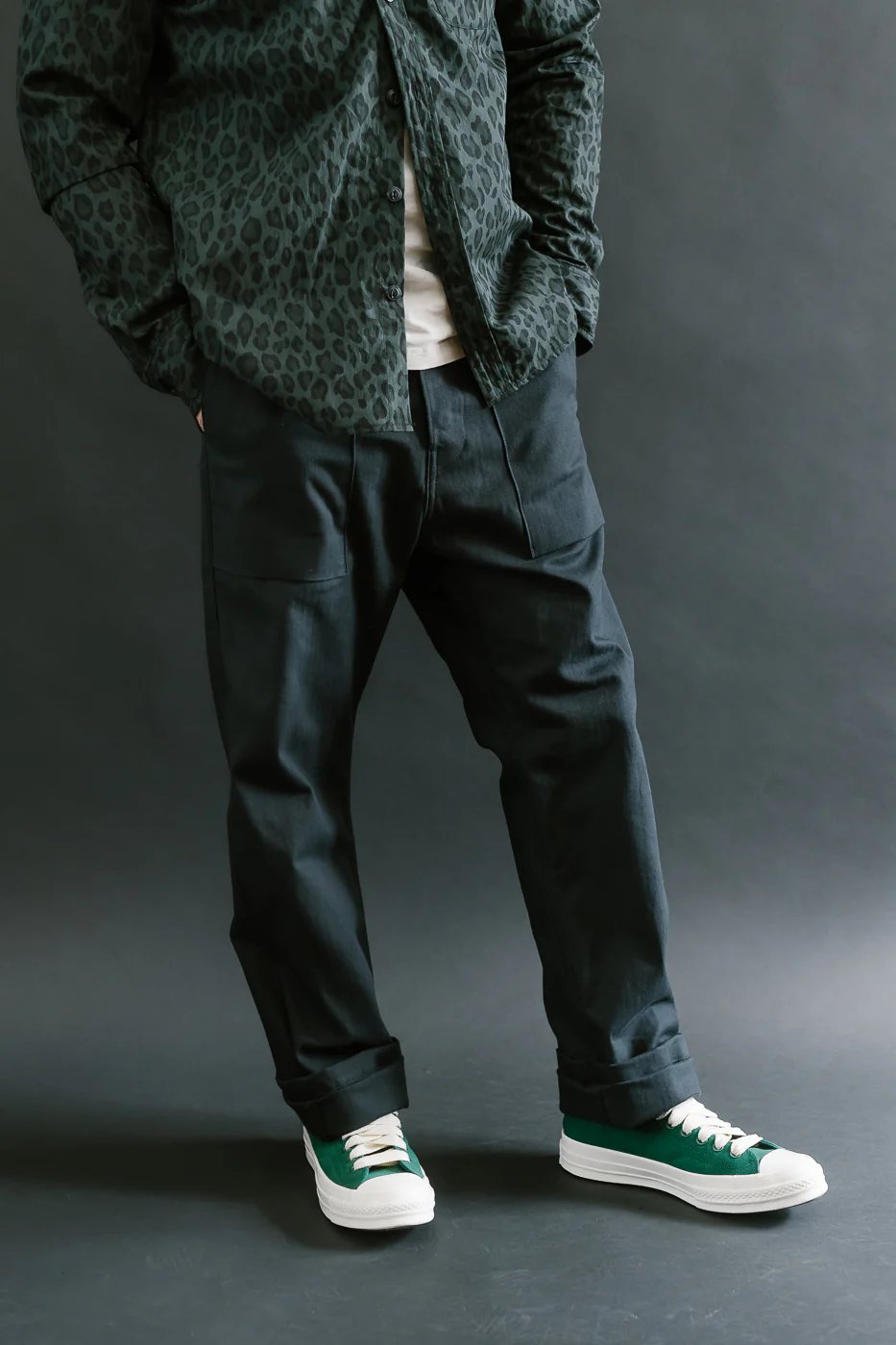 10oz - Herringbone Fatigue Pants - Black - Image 15