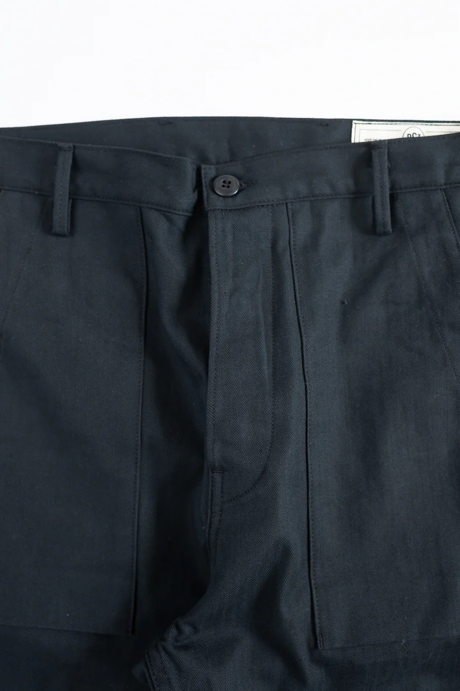 10oz - Herringbone Fatigue Pants - Black - Image 2