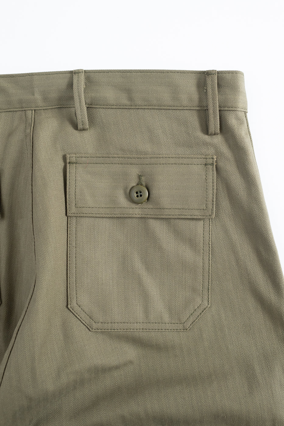 10oz - Herringbone Fatigue Pants - Olive - Image 2