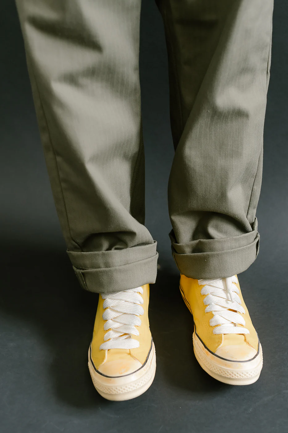 10oz - Herringbone Fatigue Pants - Olive - Image 20
