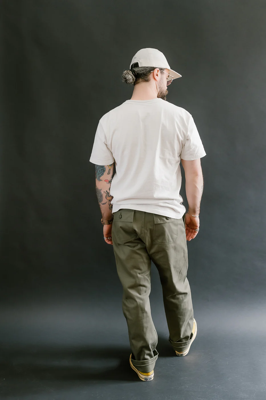 10oz - Herringbone Fatigue Pants - Olive - Image 9