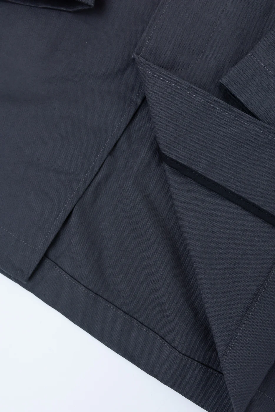 10oz - Trench Coat Dry Waxed Canvas - Grey - Image 4