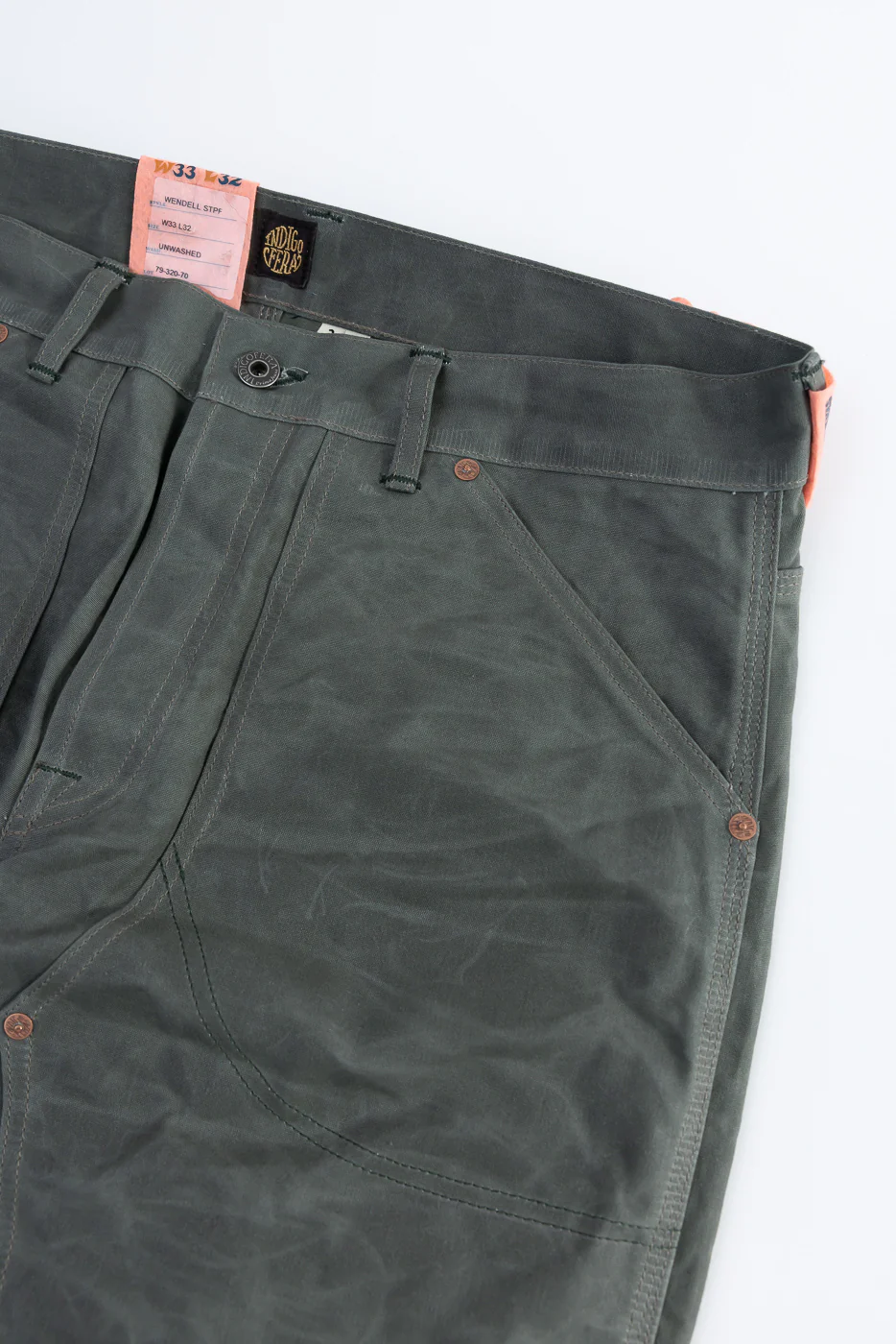10oz - Wendell STPF Coated Canvas Double Knee - Greyish - Image 3