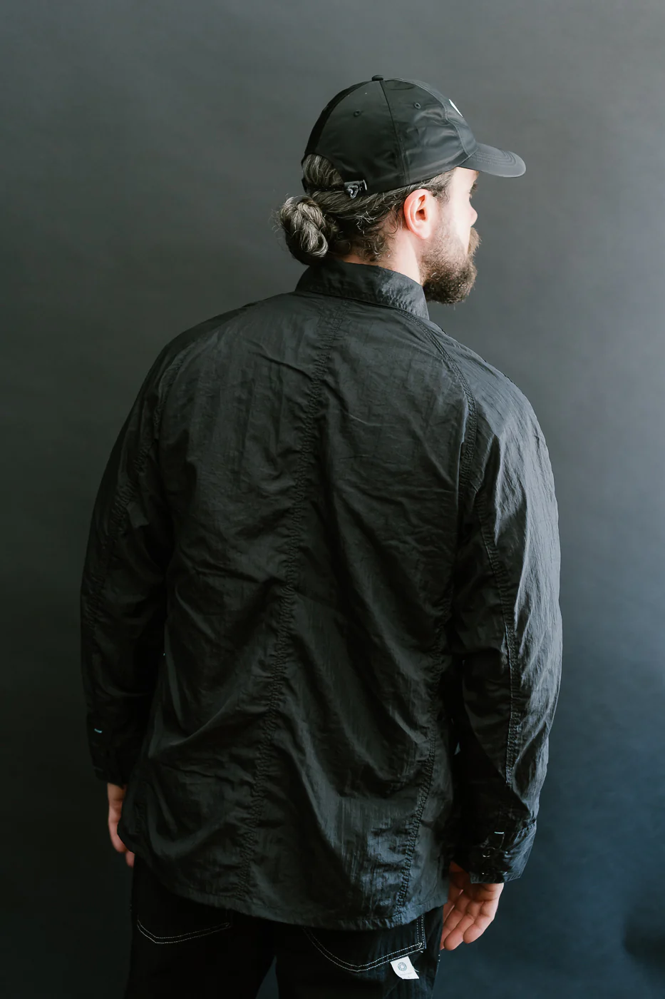 1102-CTB - Engineer's Jacket Crinkle Nylon Taffeta - Black - Image 12