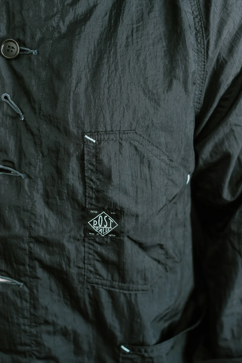 1102-CTB - Engineer's Jacket Crinkle Nylon Taffeta - Black - Image 16