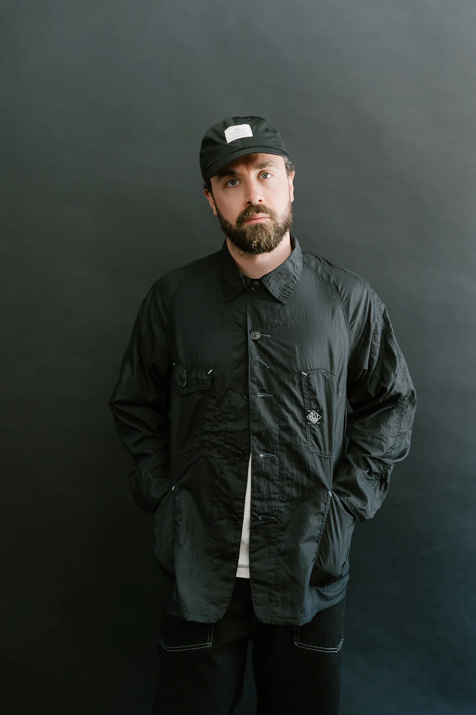 1102-CTB - Engineer's Jacket Crinkle Nylon Taffeta - Black - Image 22