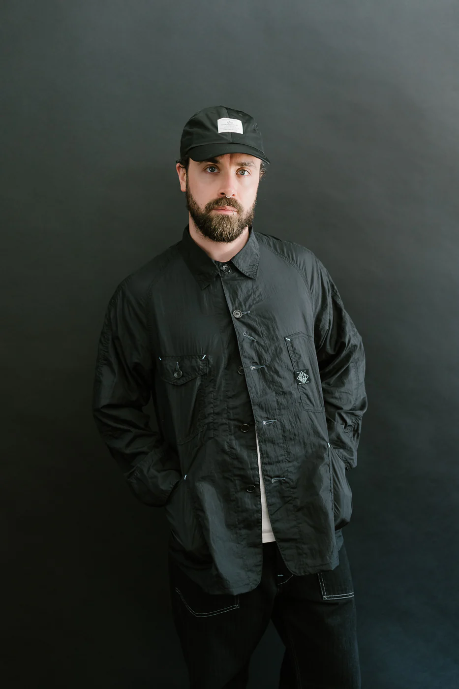 1102-CTB - Engineer's Jacket Crinkle Nylon Taffeta - Black - Image 23